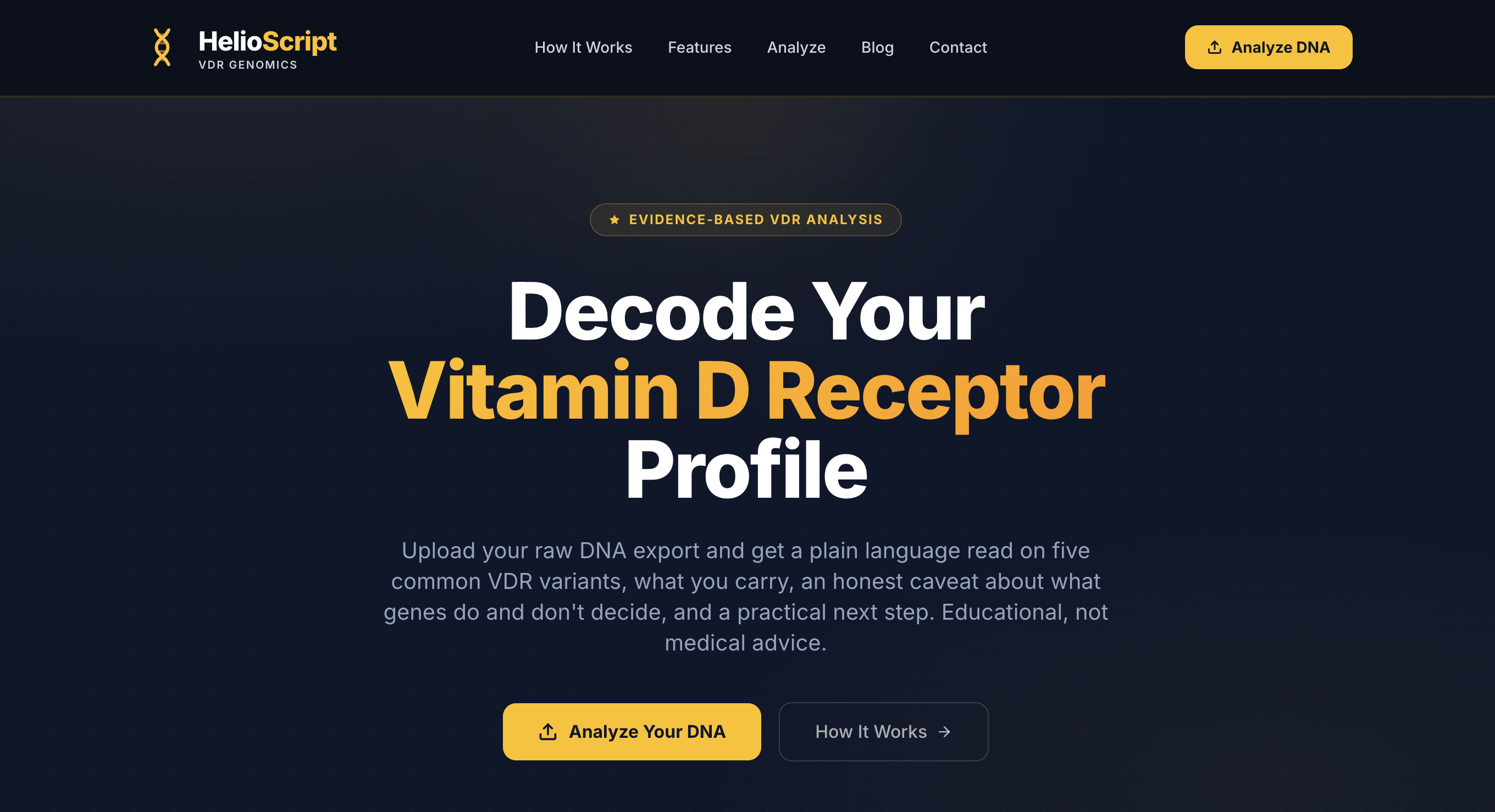 HelioScript.bio screenshot