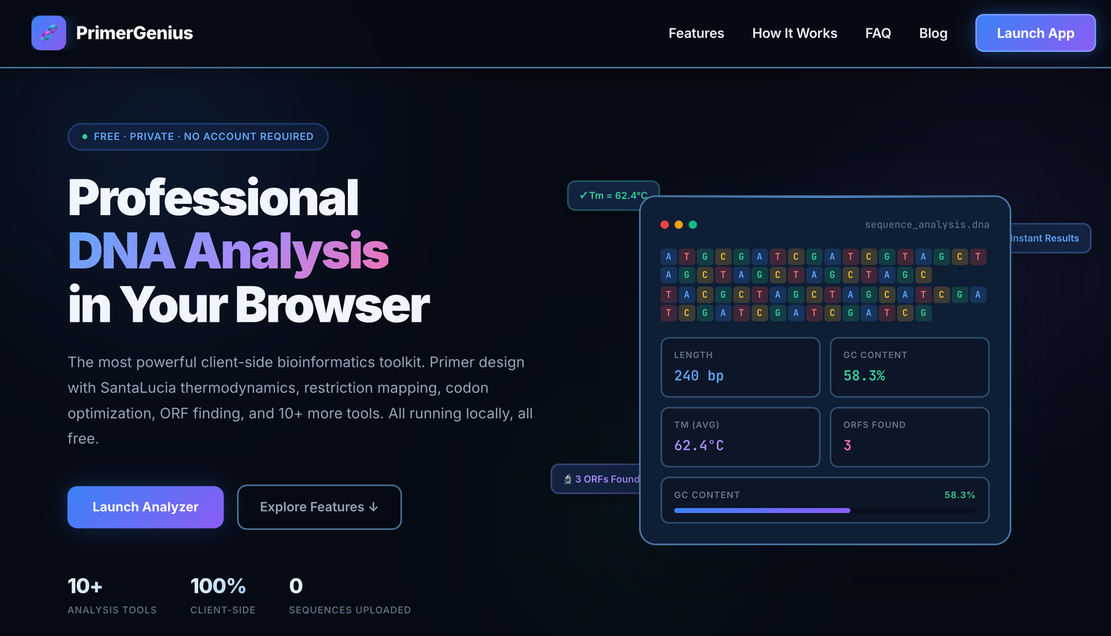 PrimerGenius.com screenshot